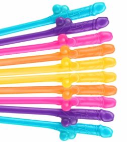 10Pcs Drink Straw for Adults Bridal Shower Birthday Party Wedding Favor Decor Juice Drinking Straws Home Kitchen Bar Garden Supplies Reusable Pla