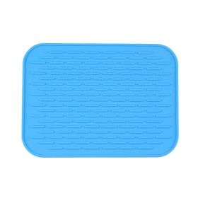 Multifunctional And Durable Silicone Round Non-slip Heat-resistant Mat; Coaster Mat; Placemat; Pot Mat; Table Mat (quantity: 1pc, Color: Blue)